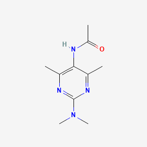 molecular formula C10H16N4O B2398588 N-(2-(dimethylamino)-4,6-dimethylpyrimidin-5-yl)acetamide CAS No. 1448137-18-5