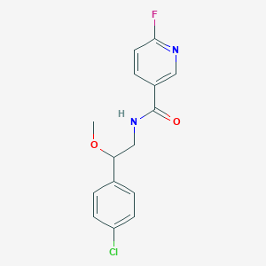 N-[2-(4-Chlorophenyl)-2-methoxyethyl]-6-fluoropyridine-3-carboxamide