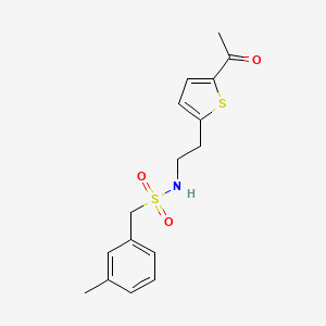 molecular formula C16H19NO3S2 B2398596 N-(2-(5-acetylthiophen-2-yl)ethyl)-1-(m-tolyl)methanesulfonamide CAS No. 2034272-12-1