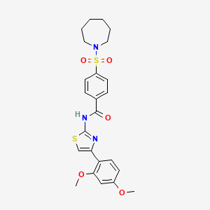 4-(azepan-1-ylsulfonyl)-N-[4-(2,4-dimethoxyphenyl)-1,3-thiazol-2-yl]benzamide