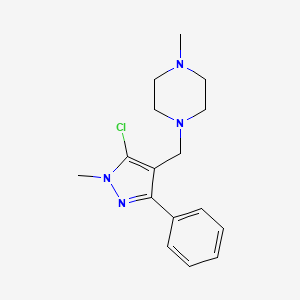 1-[(5-chloro-1-methyl-3-phenyl-1H-pyrazol-4-yl)methyl]-4-methylpiperazine