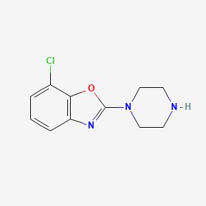 molecular formula C11H12ClN3O B2398607 7-Chloro-2-piperazin-1-yl-1,3-benzoxazole CAS No. 948007-69-0
