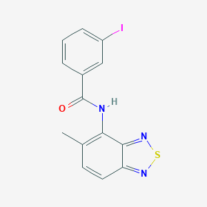 molecular formula C14H10IN3OS B239861 3-iodo-N-(5-methyl-2,1,3-benzothiadiazol-4-yl)benzamide 