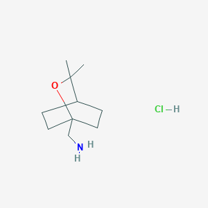 molecular formula C10H20ClNO B2398615 (3,3-Dimethyl-2-oxabicyclo[2.2.2]octan-1-yl)methanamine;hydrochloride CAS No. 2503206-58-2