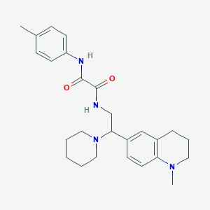 molecular formula C26H34N4O2 B2398627 N-(4-甲基苯基)-N'-[2-(1-甲基-1,2,3,4-四氢喹啉-6-基)-2-哌啶-1-基乙基]乙二酰胺 CAS No. 922092-51-1