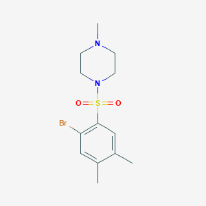 molecular formula C13H19BrN2O2S B239863 1-[(2-Bromo-4,5-dimethylphenyl)sulfonyl]-4-methylpiperazine 