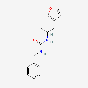 molecular formula C15H18N2O2 B2398630 1-Benzyl-3-[1-(furan-3-yl)propan-2-yl]urea CAS No. 1795410-79-5