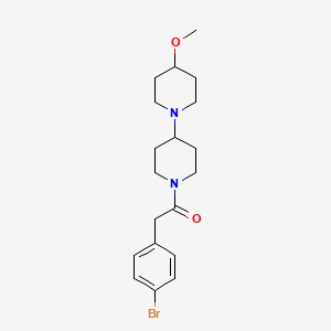 molecular formula C19H27BrN2O2 B2398663 2-(4-Bromophenyl)-1-(4-methoxy-[1,4'-bipiperidin]-1'-yl)ethan-1-one CAS No. 1706179-78-3