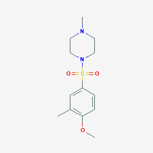 molecular formula C13H20N2O3S B239867 1-[(4-Methoxy-3-methylphenyl)sulfonyl]-4-methylpiperazine 