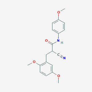 molecular formula C19H20N2O4 B2398681 2-cyano-3-(2,5-dimethoxyphenyl)-N-(4-methoxyphenyl)propanamide CAS No. 1260943-83-6