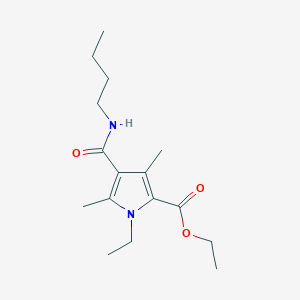 molecular formula C16H26N2O3 B2398689 ethyl 4-(butylcarbamoyl)-1-ethyl-3,5-dimethyl-1H-pyrrole-2-carboxylate CAS No. 863005-96-3