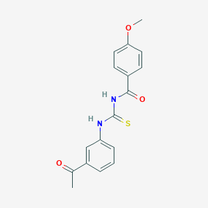 molecular formula C17H16N2O3S B239869 N-[(3-acetylphenyl)carbamothioyl]-4-methoxybenzamide 