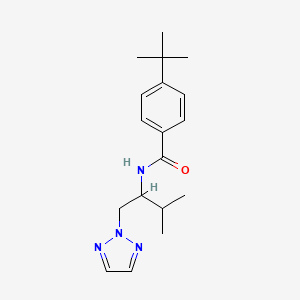 molecular formula C18H26N4O B2398691 4-(tert-butyl)-N-(3-methyl-1-(2H-1,2,3-triazol-2-yl)butan-2-yl)benzamide CAS No. 2034267-49-5