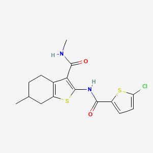 molecular formula C16H17ClN2O2S2 B2398699 2-(5-氯噻吩-2-甲酰胺)-N,6-二甲基-4,5,6,7-四氢苯并[b]噻吩-3-甲酰胺 CAS No. 892978-30-2