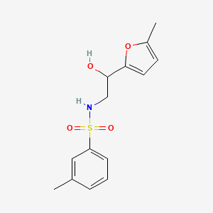 molecular formula C14H17NO4S B2398700 N-(2-hydroxy-2-(5-methylfuran-2-yl)ethyl)-3-methylbenzenesulfonamide CAS No. 1226430-67-6