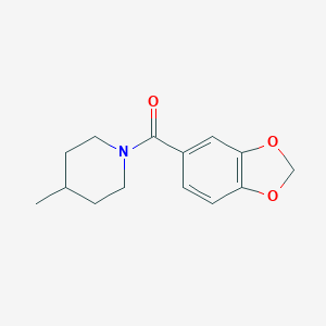 molecular formula C14H17NO3 B239871 1-(1,3-Benzodioxol-5-ylcarbonyl)-4-methylpiperidine 