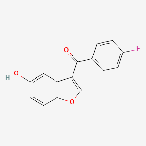 molecular formula C15H9FO3 B2398721 (4-Fluorophenyl)(5-hydroxy-1-benzofuran-3-yl)methanone CAS No. 312513-28-3
