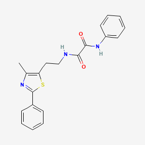 molecular formula C20H19N3O2S B2398722 N1-(2-(4-甲基-2-苯基噻唑-5-基)乙基)-N2-苯基草酰胺 CAS No. 894010-82-3