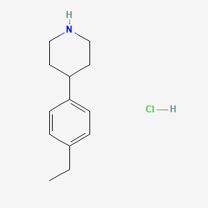 molecular formula C13H20ClN B2398725 4-(4-Ethylphenyl)piperidine hydrochloride CAS No. 67765-33-7