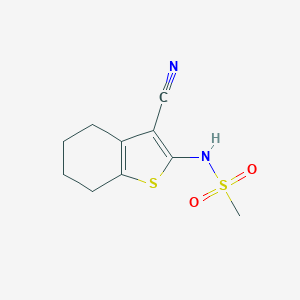 molecular formula C10H12N2O2S2 B239873 N-(3-cyano-4,5,6,7-tetrahydro-1-benzothien-2-yl)methanesulfonamide 