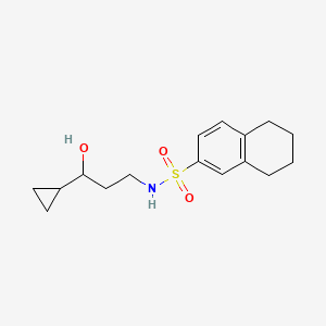 molecular formula C16H23NO3S B2398735 N-(3-cyclopropyl-3-hydroxypropyl)-5,6,7,8-tetrahydronaphthalene-2-sulfonamide CAS No. 1396816-03-7