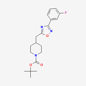 Tert-butyl 4-{[3-(3-fluorophenyl)-1,2,4-oxadiazol-5-yl]methyl}piperidine-1-carboxylate
