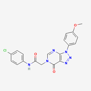 molecular formula C19H15ClN6O3 B2398746 N-(4-chlorophenyl)-2-(3-(4-methoxyphenyl)-7-oxo-3H-[1,2,3]triazolo[4,5-d]pyrimidin-6(7H)-yl)acetamide CAS No. 847386-88-3