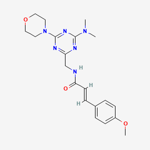molecular formula C20H26N6O3 B2398779 (E)-N-((4-(dimethylamino)-6-morpholino-1,3,5-triazin-2-yl)methyl)-3-(4-methoxyphenyl)acrylamide CAS No. 2034893-99-5