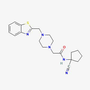 B2398780 2-[4-(1,3-benzothiazol-2-ylmethyl)piperazin-1-yl]-N-(1-cyanocyclopentyl)acetamide CAS No. 869473-26-7