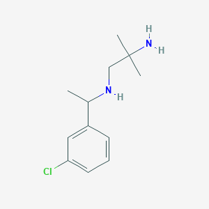 molecular formula C12H19ClN2 B2398786 1-N-[1-(3-Chlorophenyl)ethyl]-2-methylpropane-1,2-diamine CAS No. 1870453-93-2