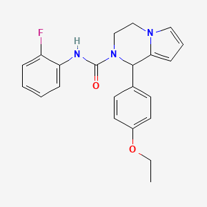molecular formula C22H22FN3O2 B2398790 1-(4-乙氧苯基)-N-(2-氟苯基)-3,4-二氢吡咯并[1,2-a]嘧啶-2(1H)-甲酰胺 CAS No. 899750-57-3