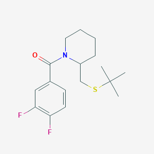 (2-((Tert-butylthio)methyl)piperidin-1-yl)(3,4-difluorophenyl)methanone