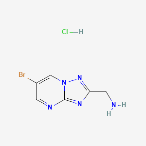(6-Bromo-[1,2,4]triazolo[1,5-a]pyrimidin-2-yl)methanamine;hydrochloride