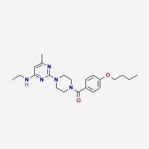 2-[4-(4-butoxybenzoyl)piperazin-1-yl]-N-ethyl-6-methylpyrimidin-4-amine
