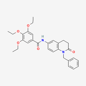 molecular formula C29H32N2O5 B2398815 N-(1-benzyl-2-oxo-1,2,3,4-tetrahydroquinolin-6-yl)-3,4,5-triethoxybenzamide CAS No. 941910-72-1