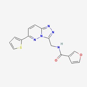 N-((6-(thiophen-2-yl)-[1,2,4]triazolo[4,3-b]pyridazin-3-yl)methyl)furan-3-carboxamide