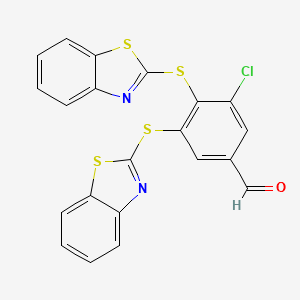 3,4-Bis(1,3-benzothiazol-2-ylsulfanyl)-5-chlorobenzaldehyde