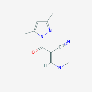 3-(dimethylamino)-2-[(3,5-dimethyl-1H-pyrazol-1-yl)carbonyl]acrylonitrile