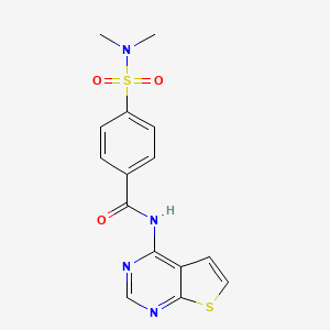 4-(N,N-dimethylsulfamoyl)-N-(thieno[2,3-d]pyrimidin-4-yl)benzamide