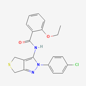 molecular formula C20H18ClN3O2S B2398841 N-[2-(4-氯苯基)-4,6-二氢噻吩并[3,4-c]吡唑-3-基]-2-乙氧基苯甲酰胺 CAS No. 476459-15-1