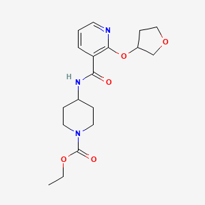 Ethyl 4-(2-((tetrahydrofuran-3-yl)oxy)nicotinamido)piperidine-1-carboxylate