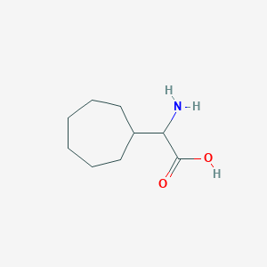 molecular formula C9H17NO2 B2398850 2-Amino-2-cycloheptylacetic acid CAS No. 1690142-32-5; 49606-92-0