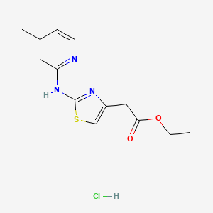 Ethyl 2-(2-((4-methylpyridin-2-yl)amino)thiazol-4-yl)acetate hydrochloride