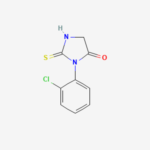 molecular formula C9H7ClN2OS B2398857 1-(2-chlorophenyl)-2-sulfanyl-4,5-dihydro-1H-imidazol-5-one CAS No. 55327-42-9