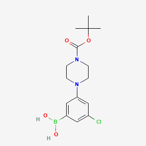 (3-(4-(tert-Butoxycarbonyl)piperazin-1-yl)-5-chlorophenyl)boronic acid