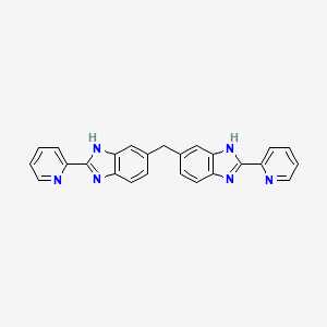 molecular formula C25H18N6 B2398865 bis(2-(pyridin-2-yl)-1H-benzo[d]imidazol-5-yl)methane CAS No. 309941-59-1