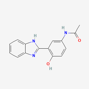 molecular formula C15H13N3O2 B2398879 N-[3-(1H-Benzimidazol-2-yl)-4-hydroxyphenyl]acetamide CAS No. 1706450-86-3
