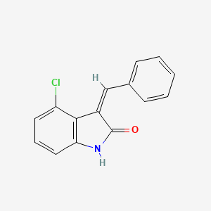 molecular formula C15H10ClNO B2398889 4-chloro-3-[(Z)-phenylmethylidene]-1H-indol-2-one CAS No. 22863-61-2