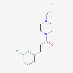 3-(3-Chlorophenyl)-1-(4-(2-fluoroethyl)piperazin-1-yl)propan-1-one