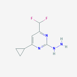 4-Cyclopropyl-6-(difluoromethyl)-2-hydrazinopyrimidine